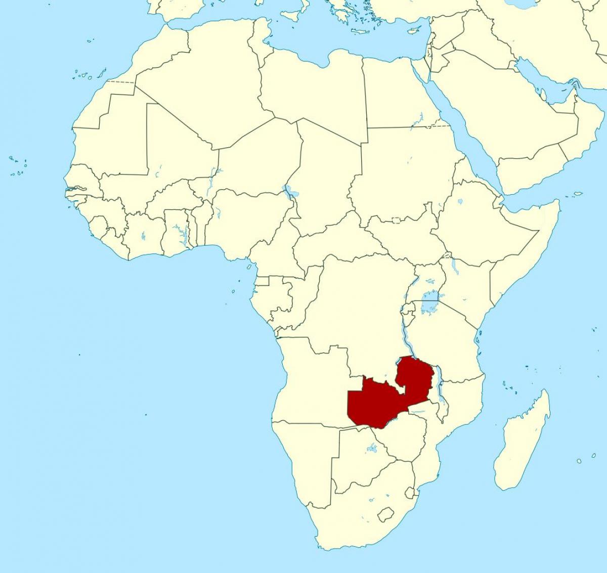 Peta dari Zambia lokasi di dunia