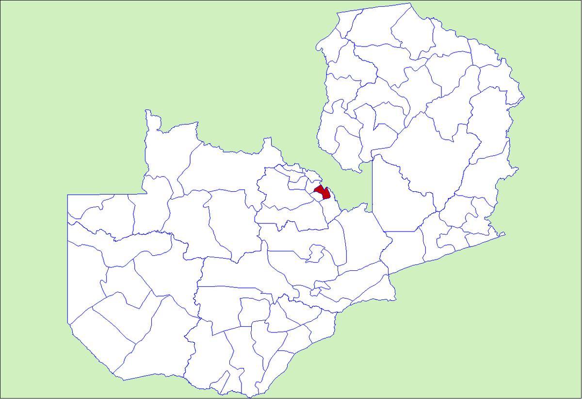 Peta dari Zambia ndola