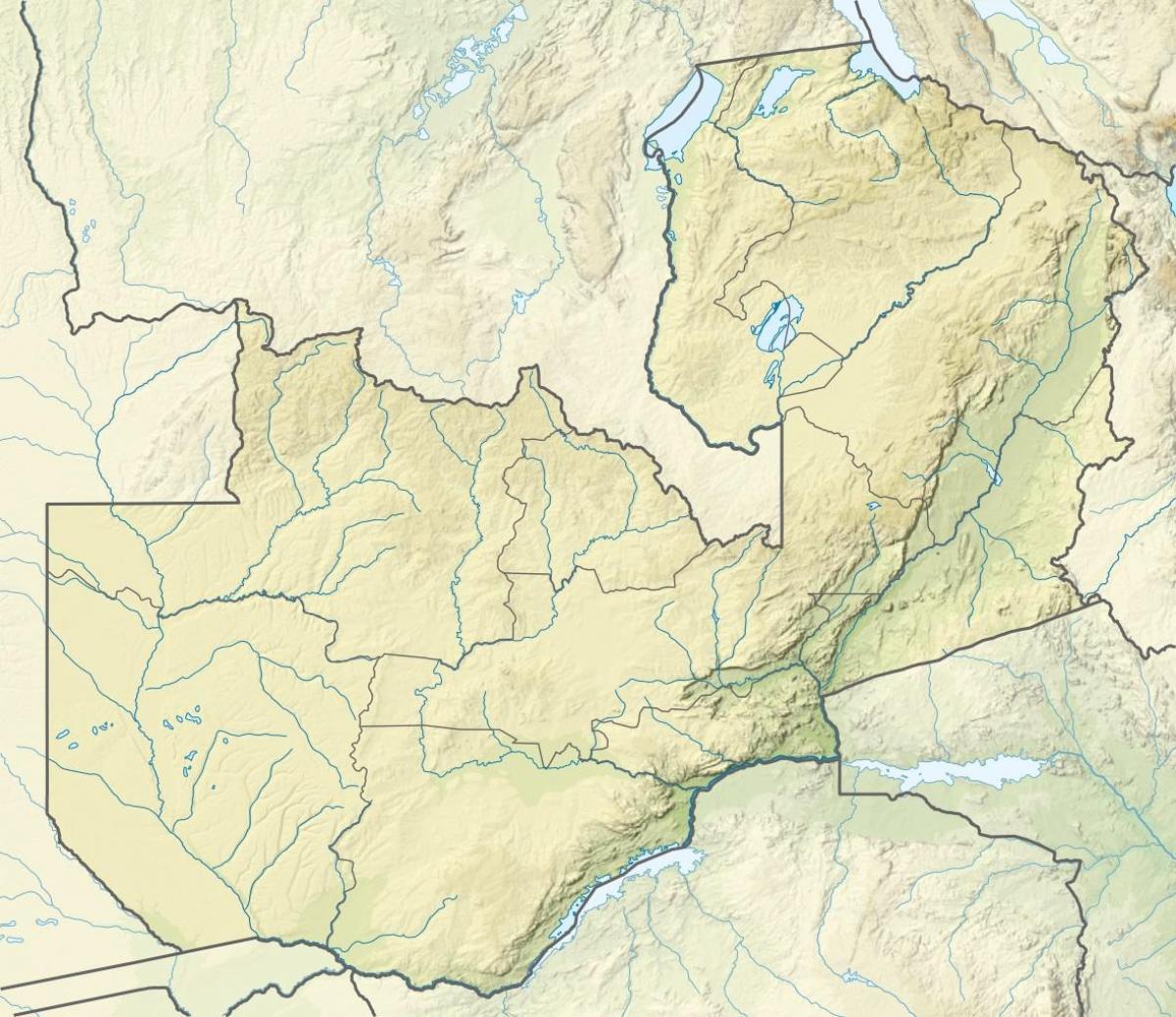 Peta dari Zambia sungai 