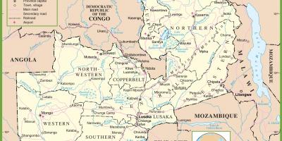 Peta politik Zambia
