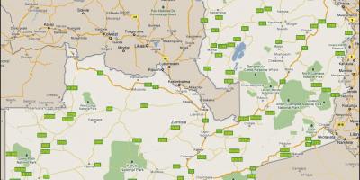 Peta rinci Zambia